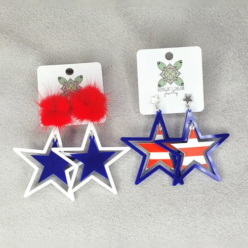 ACRYLIC STAR EARRINGS